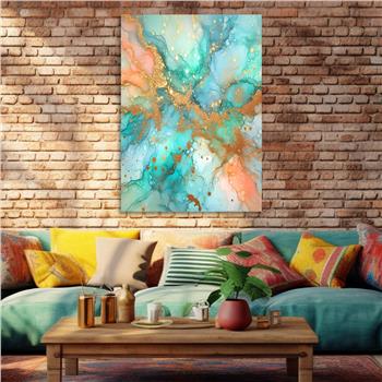 Dikey Sanat Temalı Cam Tablo 399