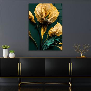 Dikey Sanat Temalı Cam Tablo 462