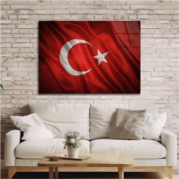 Yatay VatanTemalı Cam Tablo 116