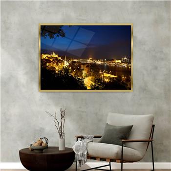 Aluminium Omlijste Natuur Thema Geharde Glasschilderij 057