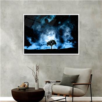 Aluminium Omlijste Natuur Thema Geharde Glasschilderij 043