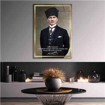 Dikey Vatan Temalı Cam Tablo 313