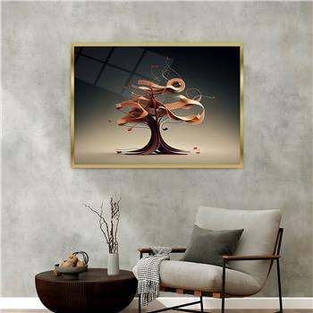 Aluminium Omlijste Natuur Thema Geharde Glasschilderij 053