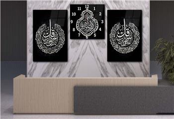 Ensemble de Tableaux et d’horloge 2 pièce sur le thème religieux