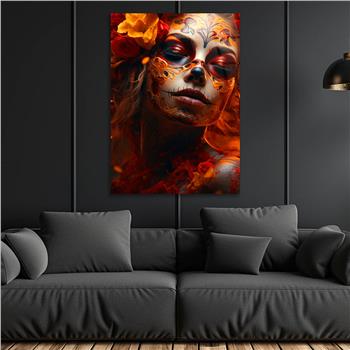 Dikey Sanat Temalı Cam Tablo 442