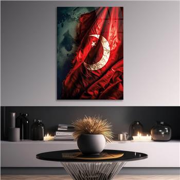 Dikey VatanTemalı Cam Tablo 158