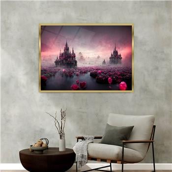 Aluminium Omlijste Natuur Thema Geharde Glasschilderij 071