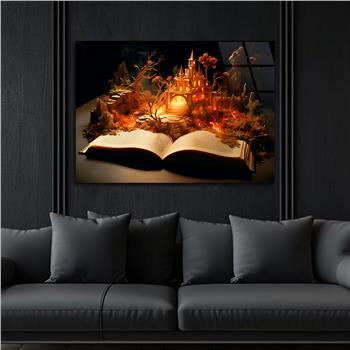 Yatay Dini Temalı Cam Tablo 209