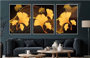 Alüminyum Çerçeveli Sanat Temalı 3lü Set CAM Tablo 0059