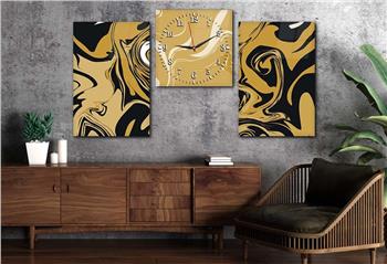 Kunst Thematisches 2-teiliges bedrucktes Glas und Uhrenset