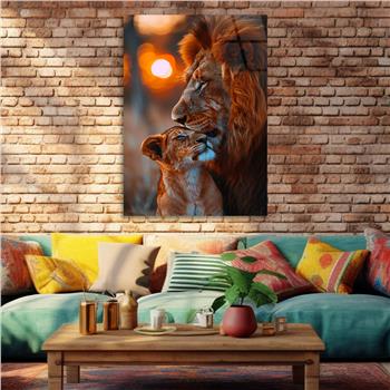 Dikey Doğa Temalı Cam Tablo 312