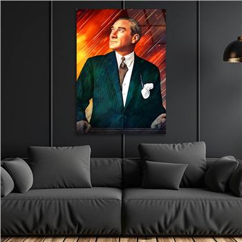 Dikey Vatan Temalı Cam Tablo 305