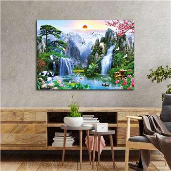 Thema Natur auf bedrucktem Glas