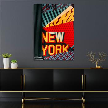 Dikey Sanat Temalı Cam Tablo 495