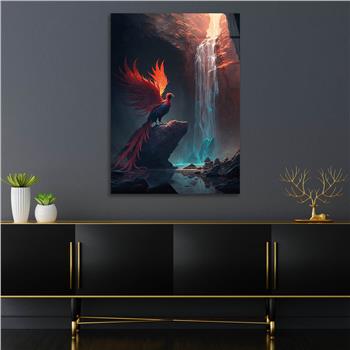 Dikey Sanat Temalı Cam Tablo 325