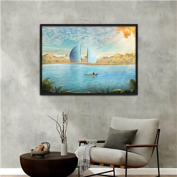 bedrucktes Glas mit Aluminiumrahmen und Kunst Themen 