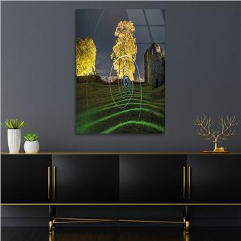 Kunst Thema auf bedrucktem Glas