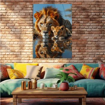 Dikey Doğa Temalı Cam Tablo 315