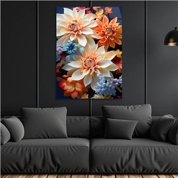 Dikey Sanat Temalı Cam Tablo 574