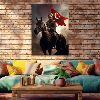 Dikey VatanTemalı Cam Tablo 156