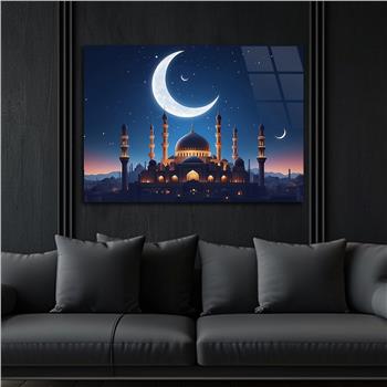 Yatay Dini Temalı Cam Tablo 204