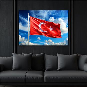 Yatay Vatan Temalı Cam Tablo 159