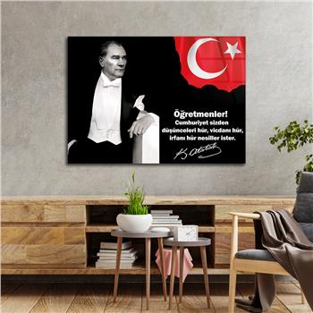 Yatay Vatan Temalı Cam Tablo 94