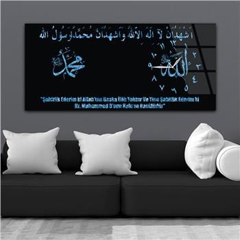 Horizontaal, Aan De Zijkant Voorzien Van Een Klok, Religieus Thema Gehard Glasschilderij 010