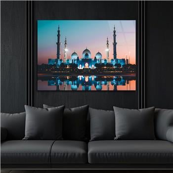 Yatay Dini Temalı Cam Tablo 180