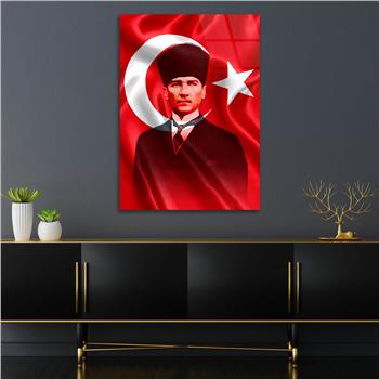 Dikey VatanTemalı Cam Tablo 147