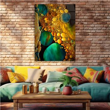 Dikey Sanat Temalı Cam Tablo 469