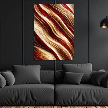 Dikey Sanat Temalı Cam Tablo 345