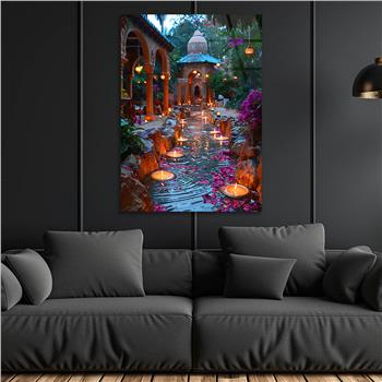 Dikey Doğa Temalı Cam Tablo 255