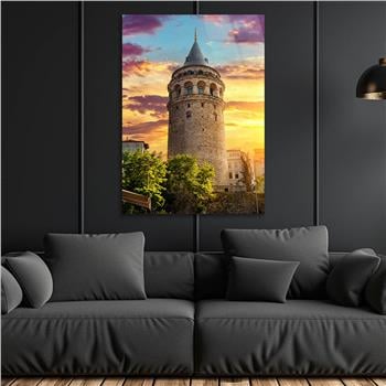 Dikey Doğa Temalı Cam Tablo 230