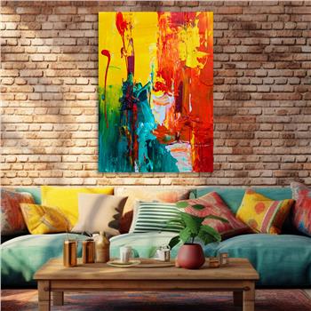 Dikey Sanat Temalı Cam Tablo 566