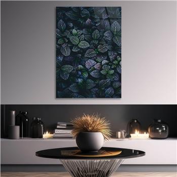 Dikey Sanat Temalı Cam Tablo 404