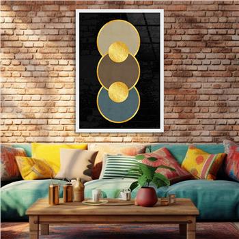 Dikey Sanat Temalı Cam Tablo 343