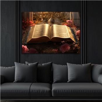 Yatay Dini Temalı Cam Tablo 217