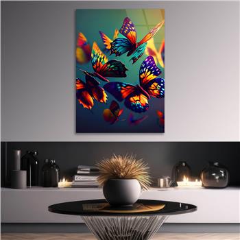 Dikey Sanat Temalı Cam Tablo 368