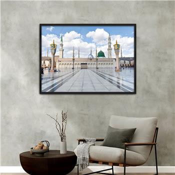 لوحة زجاجية ديني مع اطار ألمنيوم