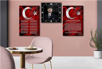 Vatan Temalı Saatli Set 047