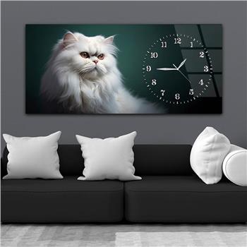 Yatay Saatli Yandan Sanat Temalı Cam Tablo 373