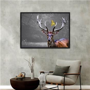 Aluminium Omlijste Natuur Thema Geharde Glasschilderij 042