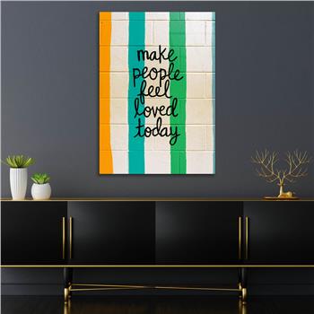 Dikey Sanat Temalı Cam Tablo 431