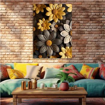 Dikey Sanat Temalı Cam Tablo 354