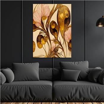 Dikey Sanat Temalı Cam Tablo 452