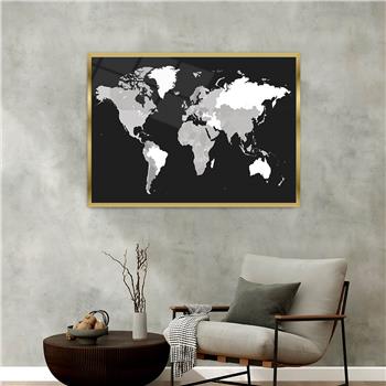 Aluminum-Framed National-Themed Tempered Glass Wall Art 071