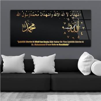 Horizontaal, Aan De Zijkant Voorzien Van Een Klok, Religieus Thema Gehard Glasschilderij 007