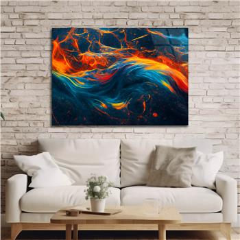 Horizontal Art-Themed Tempered Glass Wall Art 373