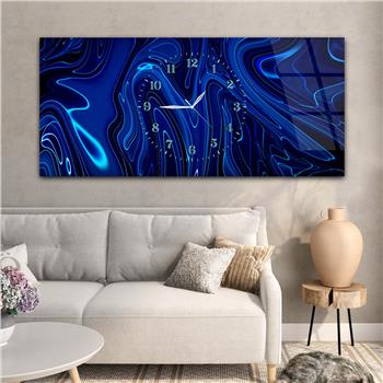 Yatay Saatli Ortadan Sanat Temalı Cam Tablo127